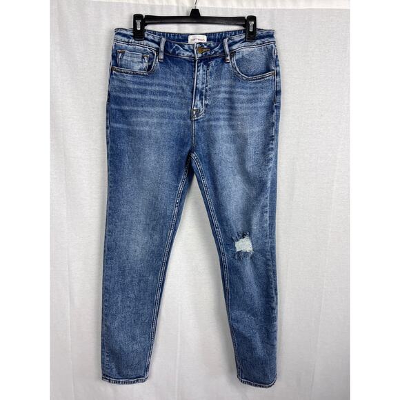 DRIFTWOOD Denim - Driftwood Jeans High Rise Skinny Dark Wash Ripped Distressed Stretch Denim Boho
